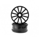 1: 8 Black Rims For Buggy 2P
