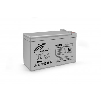 Акумуляторна батарея AGM RITAR RT1290, Gray Case, 12V 9.0Ah