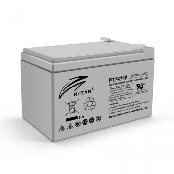 Акумуляторна батарея AGM RITAR RT12140H, Gray Case, 12V 14.0Ah